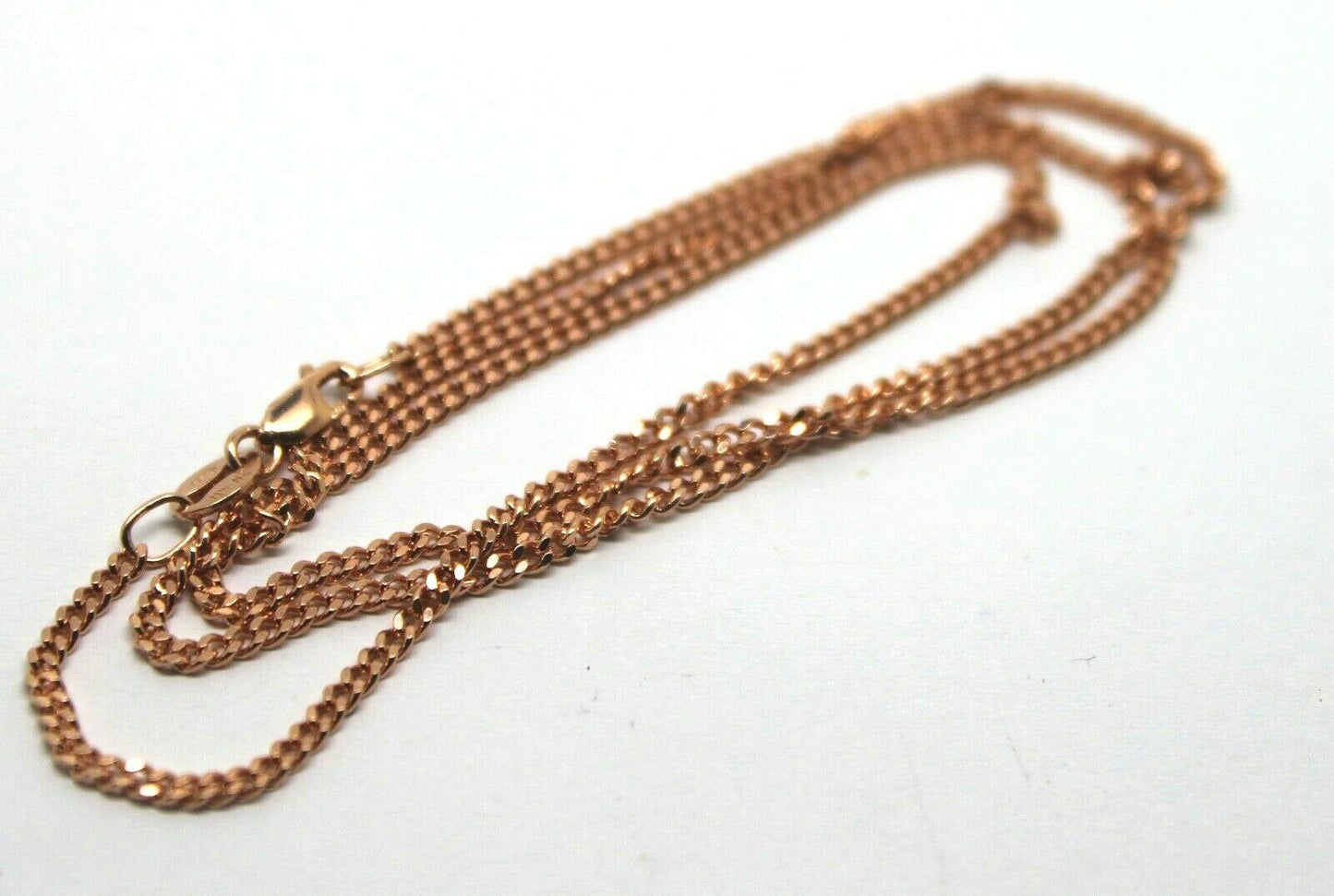Genuine 9ct Rose Gold Curb Necklace / Chain 4 grams 45cm