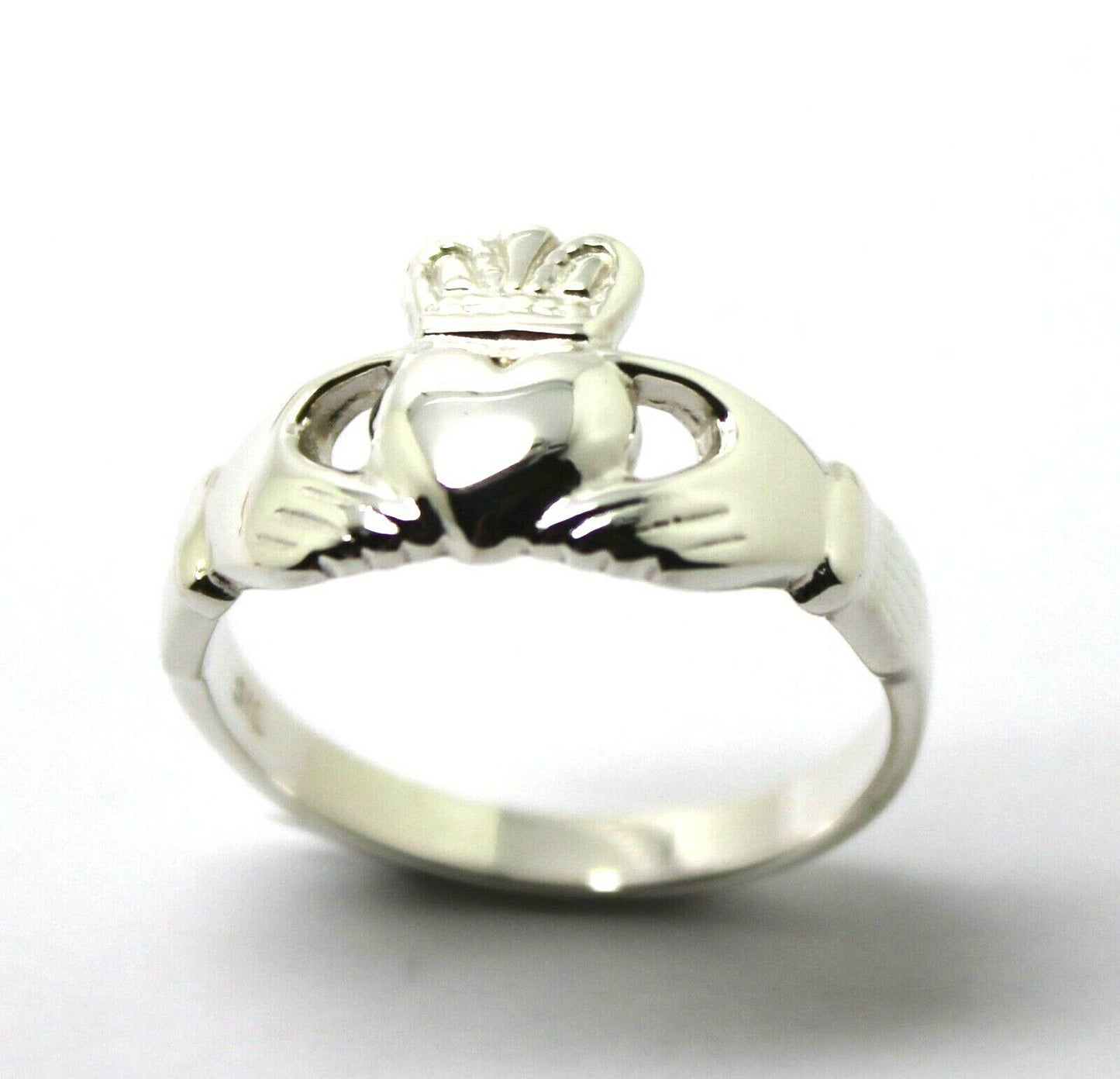 Genuine Sterling Silver 925 Irish Claddagh Ring - Choose your size I to N