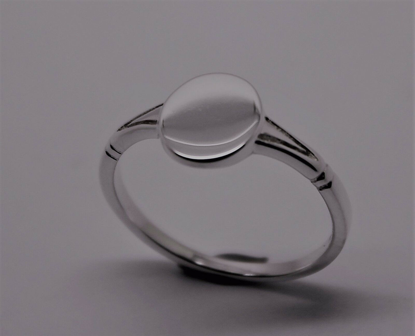 Genuine Size P 1/2 Solid Sterling Silver 925 Oval Signet Ring