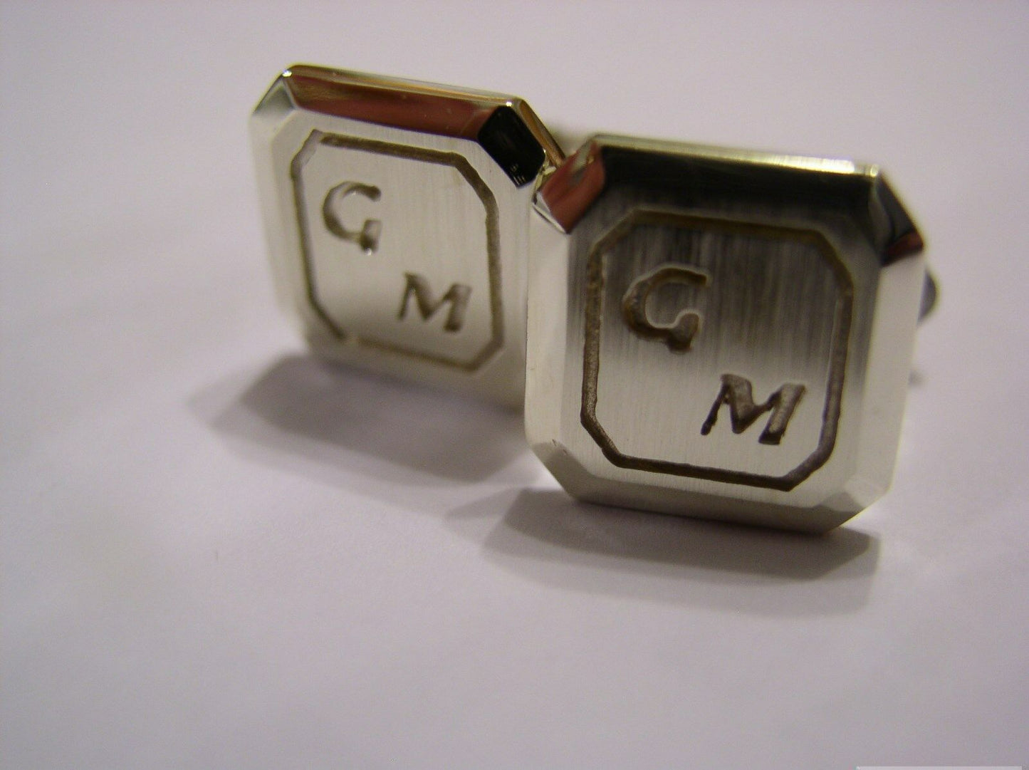 Kaedesigns Genuine Custom Made Cufflinks 9ct 9k White Gold Full Solid