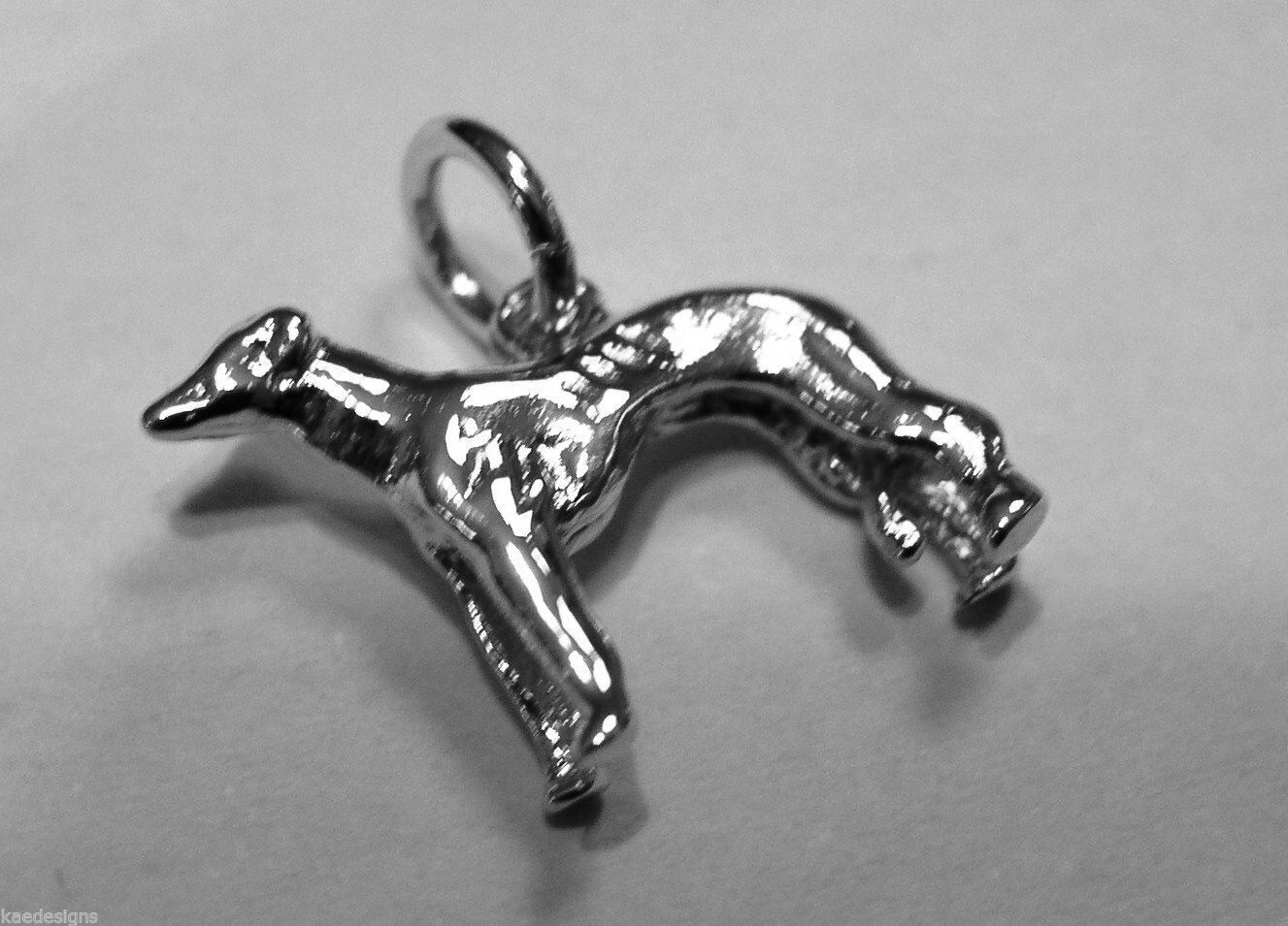 Kaedesigns 3d Genuine Sterling Silver 925 Greyhound Dog Charm / Pendant
