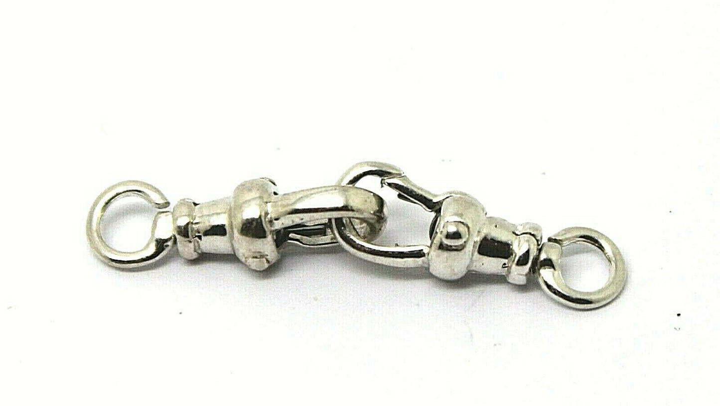 Genuine 2 X Sterling Silver Albert Swivel Clasp 15mm