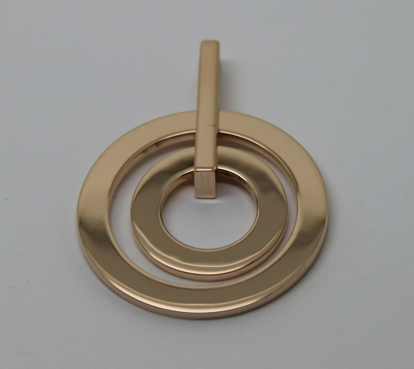 Kaedesigns Genuine Solid 9ct Solid Rose / 375 Gold Plain Two 2 Circles Pendant