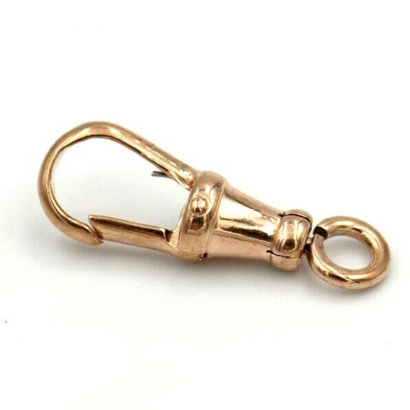 Genuine 9ct 9k Solid Yellow or Rose Gold Dog Clip Albert Swivel Clasp 26mm Large Size