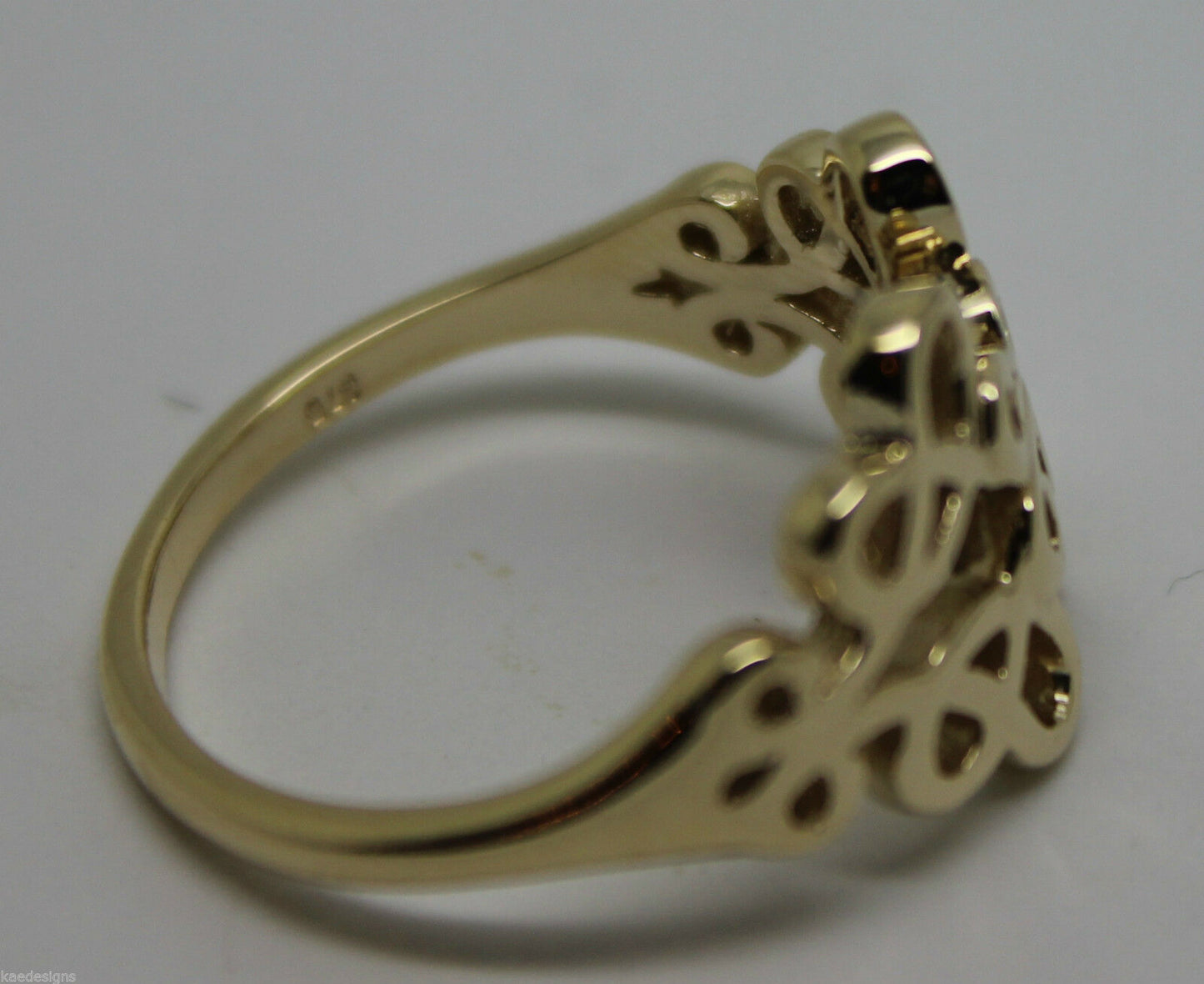 Solid New Genuine 9ct Yellow Gold Hallmarked 375 Fancy Celtic Swirl Ring 421