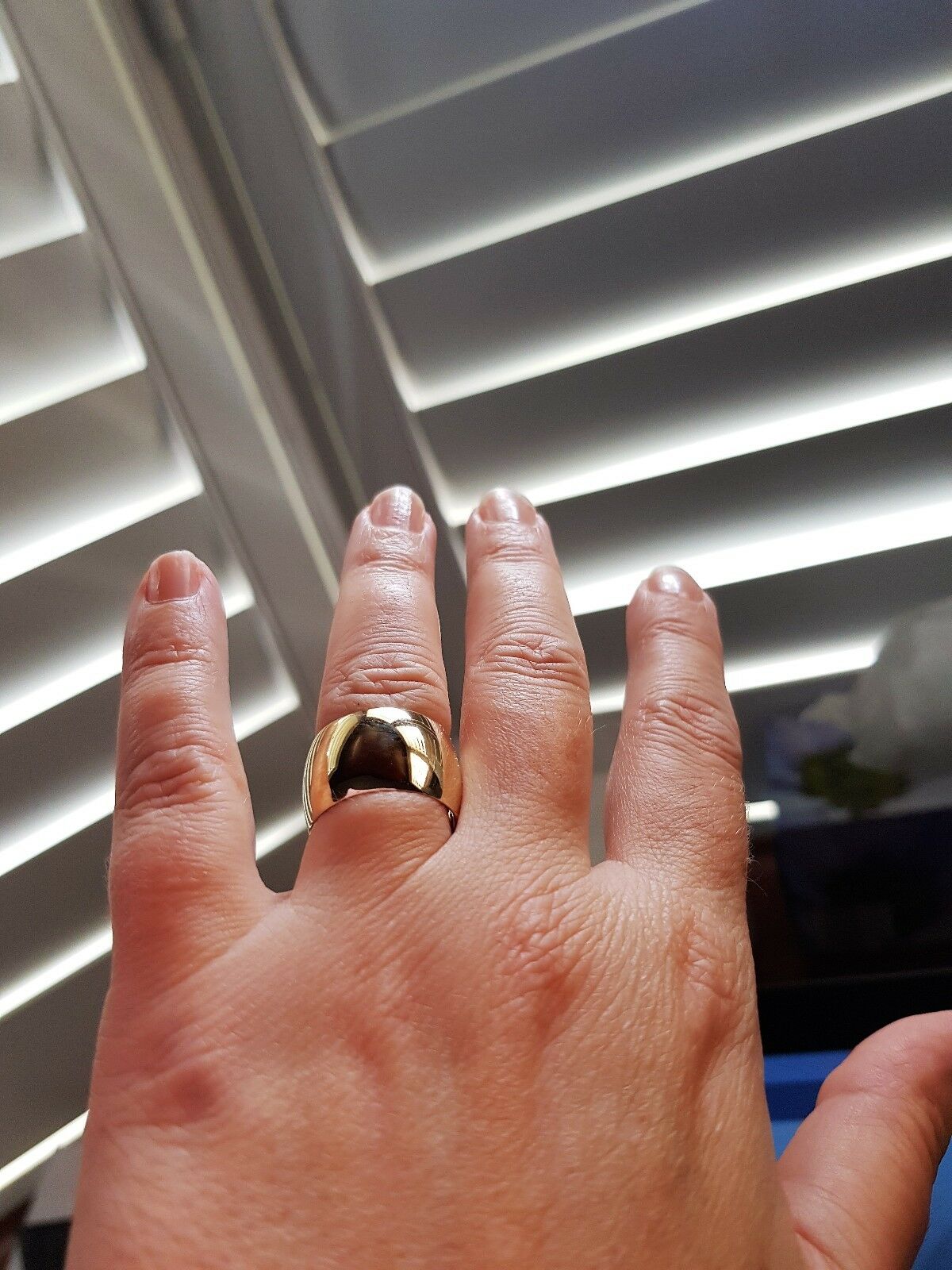 Genuine New Solid 9ct Yellow, Rose or White Gold Full Solid 12mm Wide Barrel Band Ring Size N