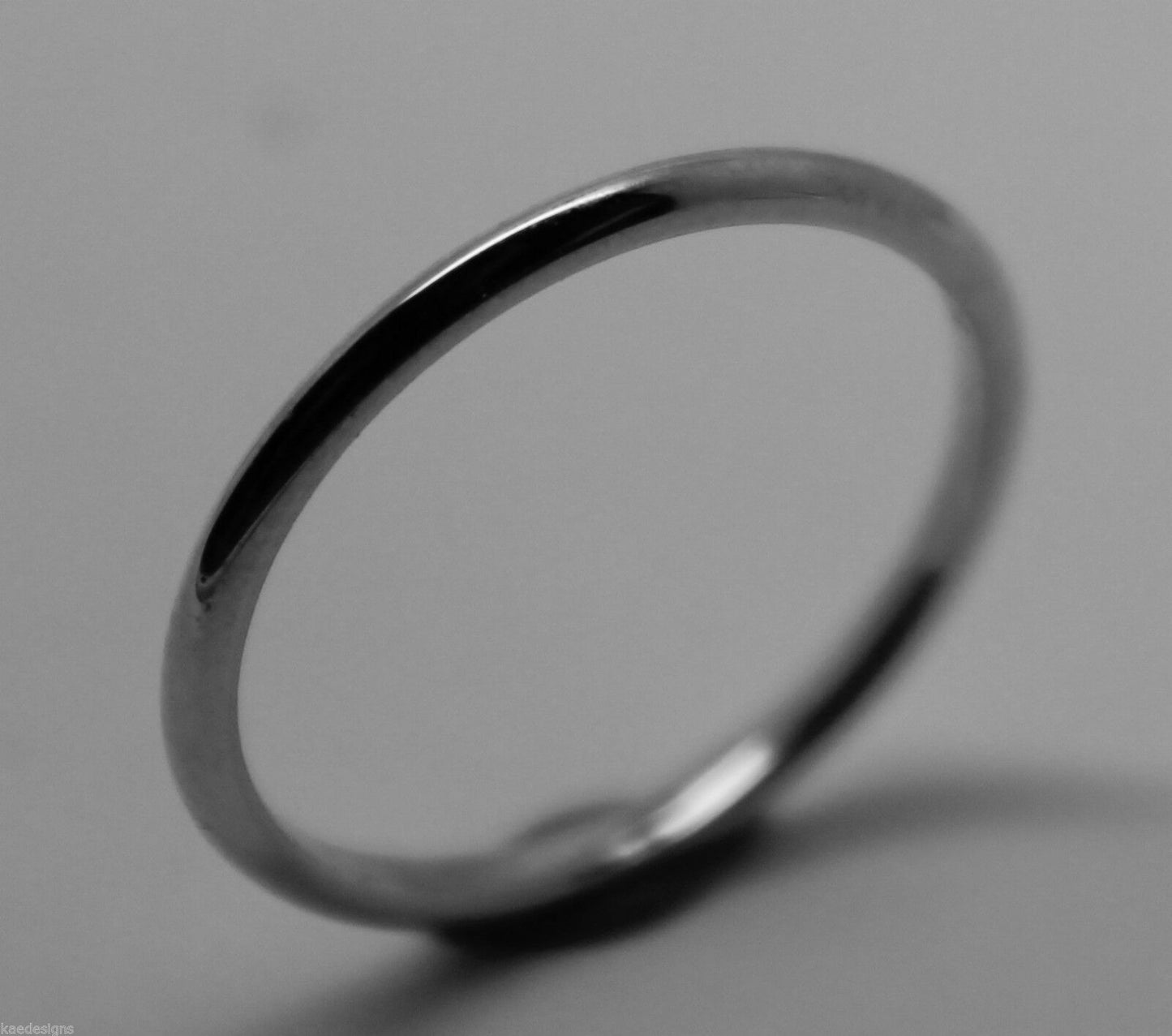 Genuine Solid 9ct 9k White Or Rose Or Yellow Gold 1.5mm Wedding Band Ring