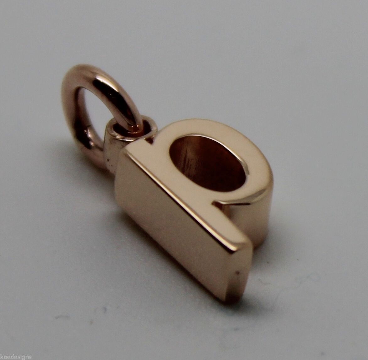 Genuine 9ct Solid Yellow, Rose or White Gold Initial Small Pendant P