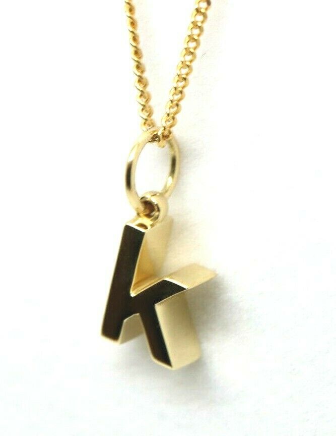 Kaedesigns, Genuine 18ct 18k Genuine Solid Yellow, Rose or White Gold Initial Pendant k