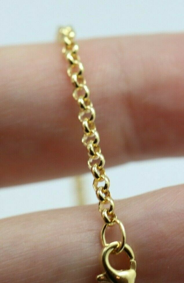 Genuine 9ct 9k 375 Yellow or Rose Gold Solid 19cm Belcher Bracelet