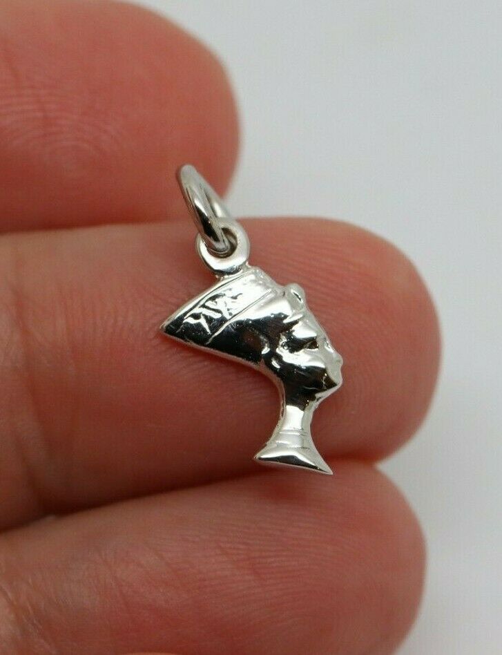 Kaedesigns, Genuine 18K Yellow, Rose or White Gold Small 3D Egyptian Nefertiti Charm