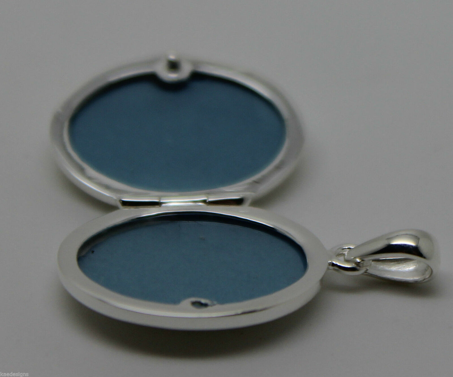 Genuine Sterling Silver 925 Oval Locket Pendant With 2 Photos