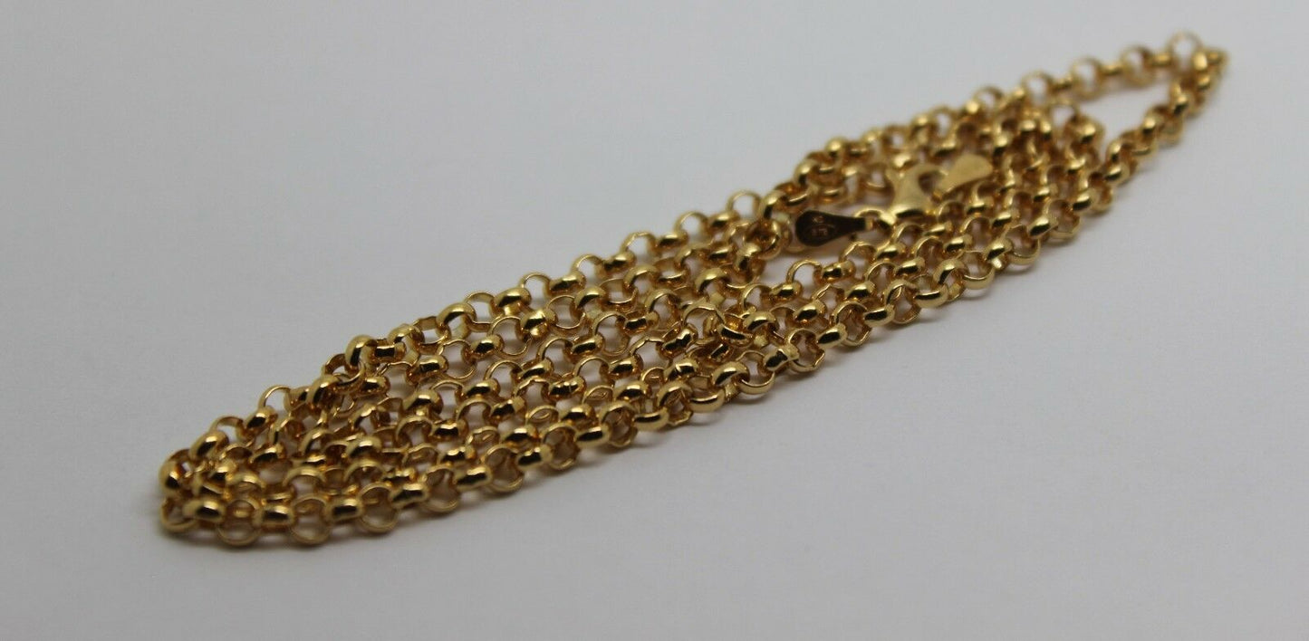 Genuine 9ct Yellow Gold Belcher Chain Necklace 55cm 11 grams