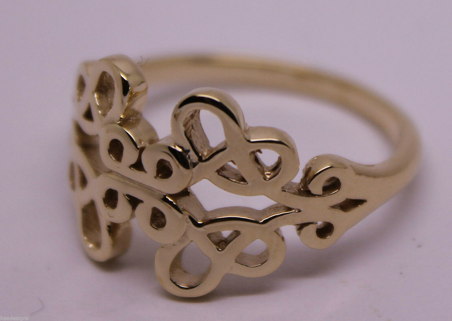 Solid New Genuine 9ct 9kt Rose Gold Hallmarked 375 Fancy Celtic Swirl Ring 421