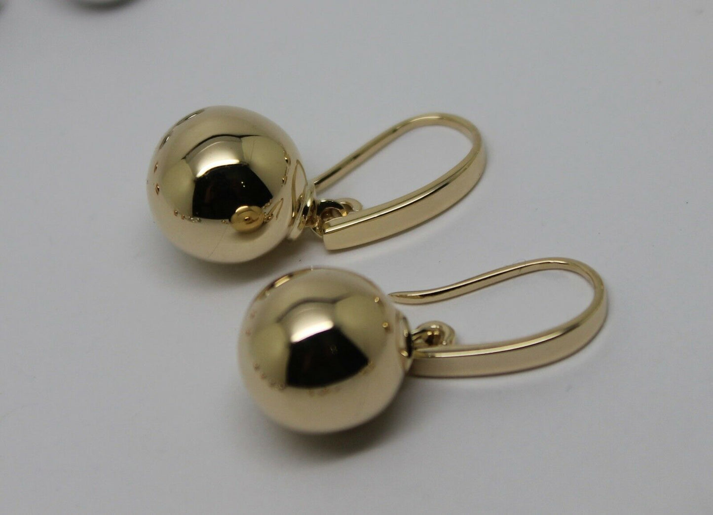 Kaedesigns New Genuine New 9ct Yellow, Rose or White Gold 12mm Ball Thick Hooks Earrings