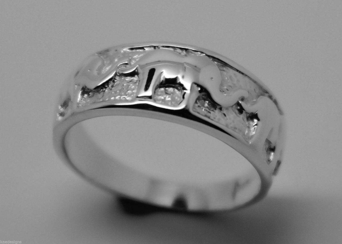 Solid Sterling Silver 925 Lucky Elephant Ring - Choose your size