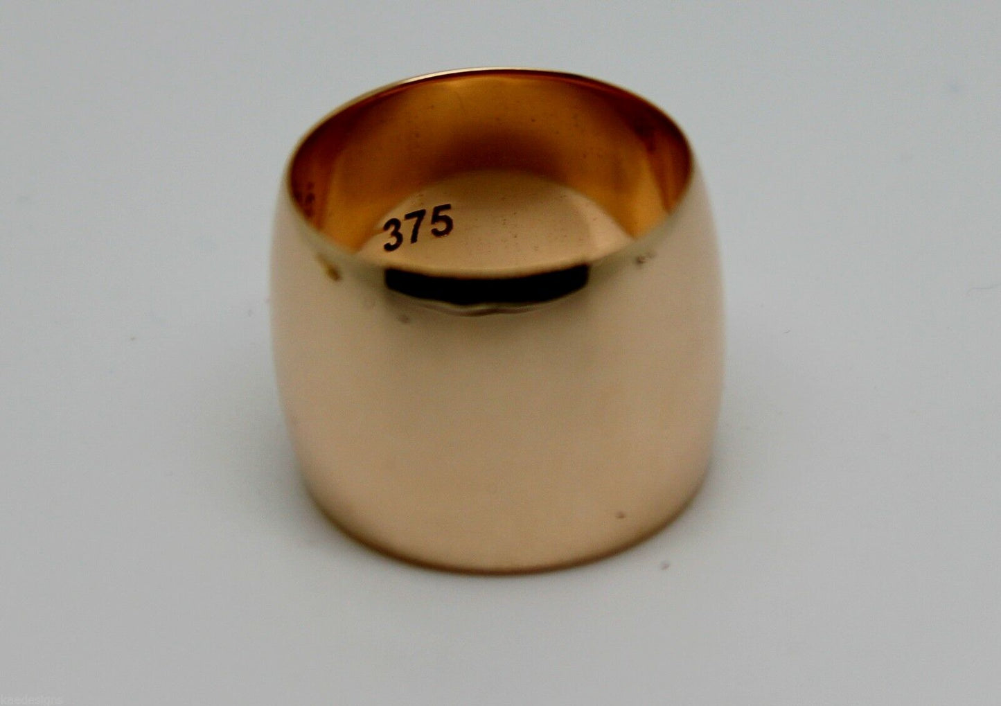 Size M / 6 Genuine Huge Genuine 9K 9ct Yellow, Rose or White Gold Full Solid 15mm Extra Wide Band Ring