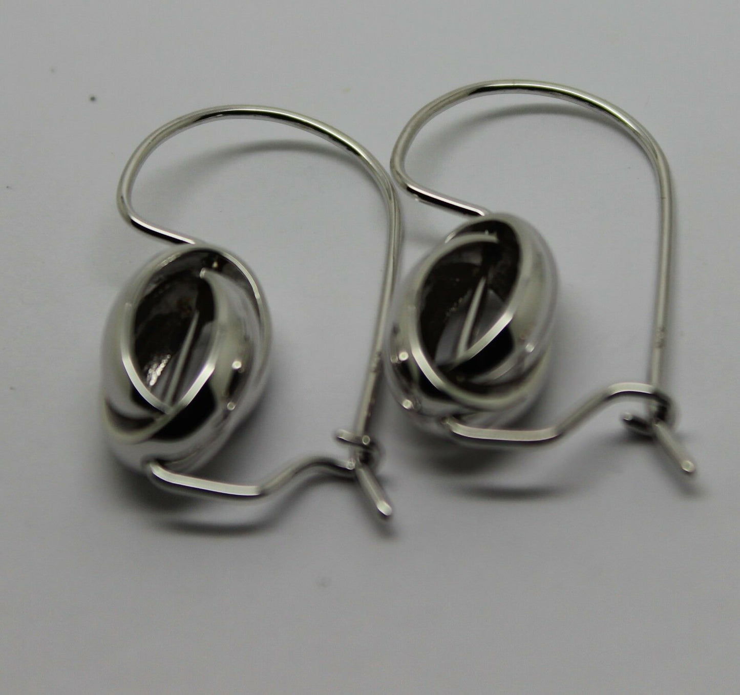 Kaedesigns New Genuine New 9ct 9K Yellow, Rose or White Gold Spinning Oval Belcher Ball Earrings