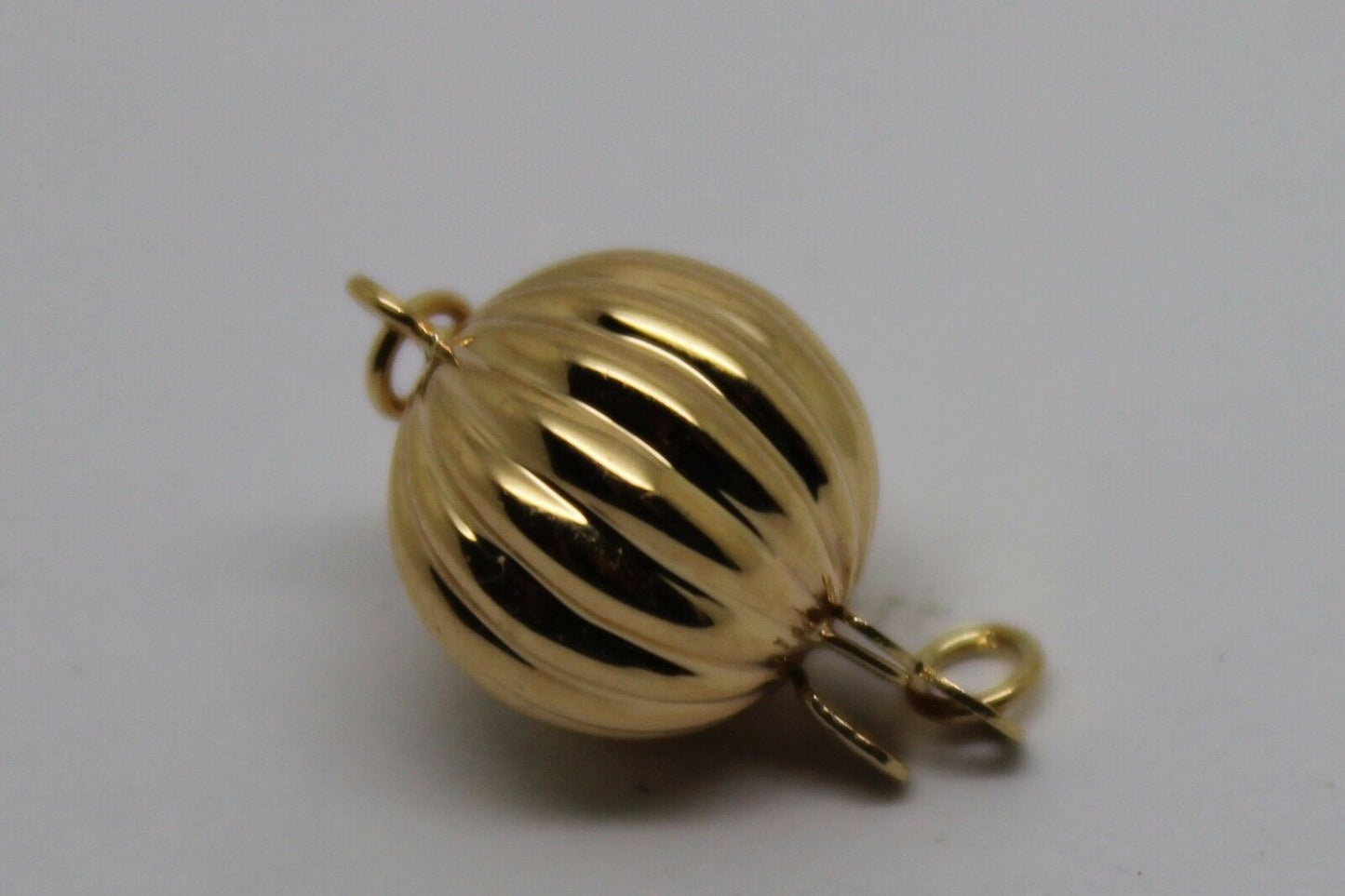 Genuine 9ct Yellow Gold 6mm, 7mm, 8mm, 10mm, 12mm Corrugated Ball Pearl Clasp