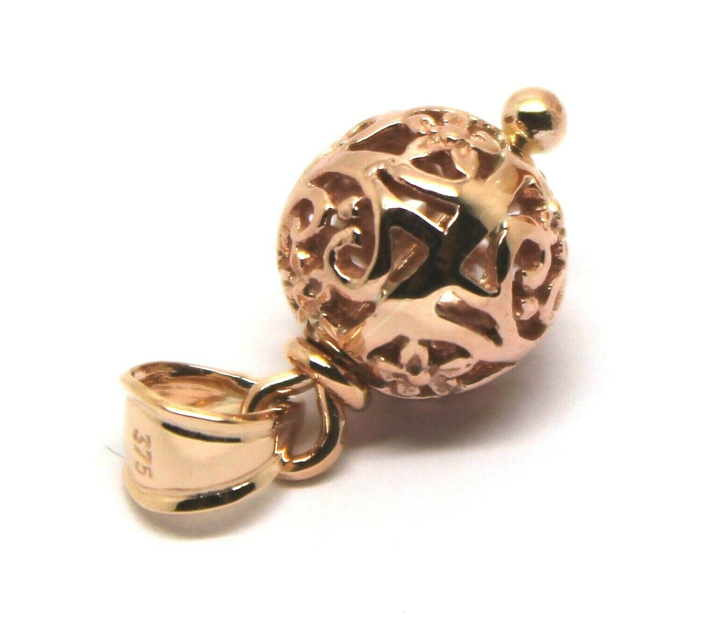 Kaedesigns Genuine 9ct Yellow, Rose or White Gold 10mm Filigree Ball Pendant