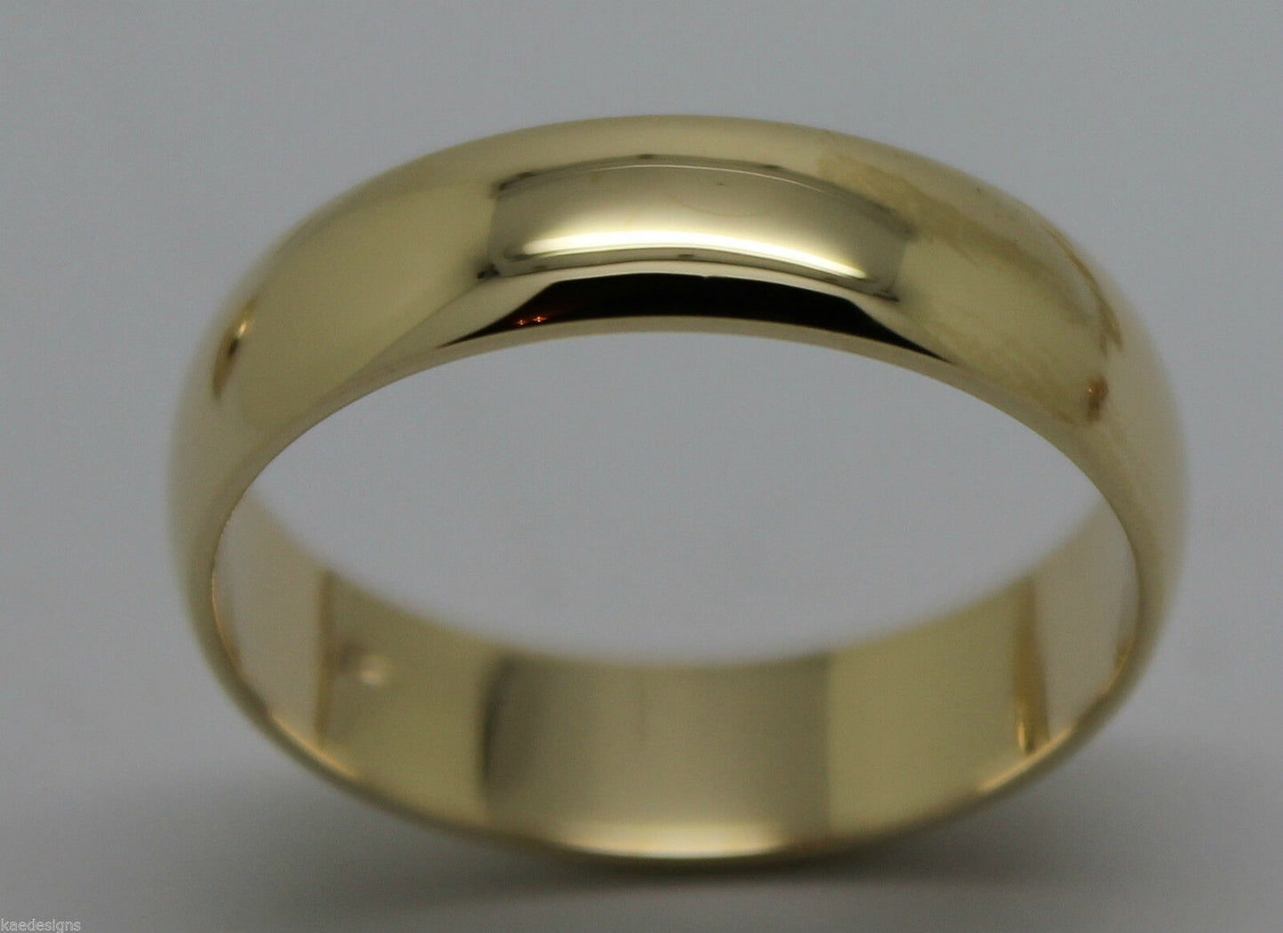 Genuine 9ct 9K Yellow, Rose or White Gold 6mm Wedding Band Ring Size Y