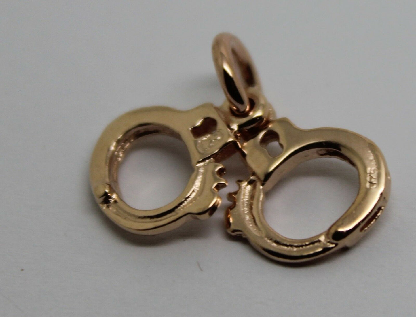 Kaedesigns, 9ct 9k Yellow or Rose or White Gold 375 Handcuffs Charm Or Pendant