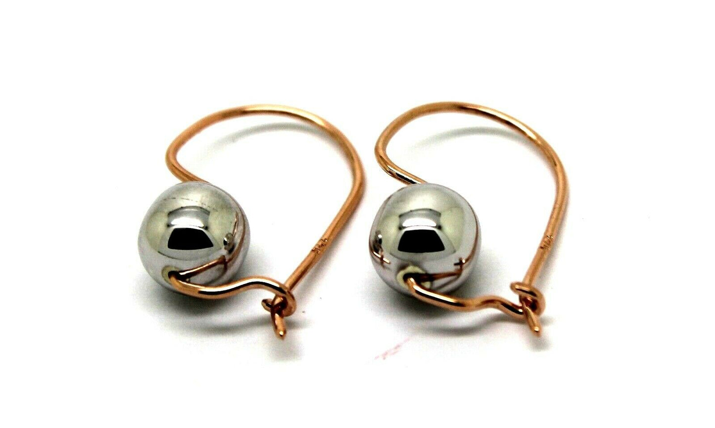 Kaedesigns New Genuine 9ct 8mm Rose & White Gold Ball Earrings