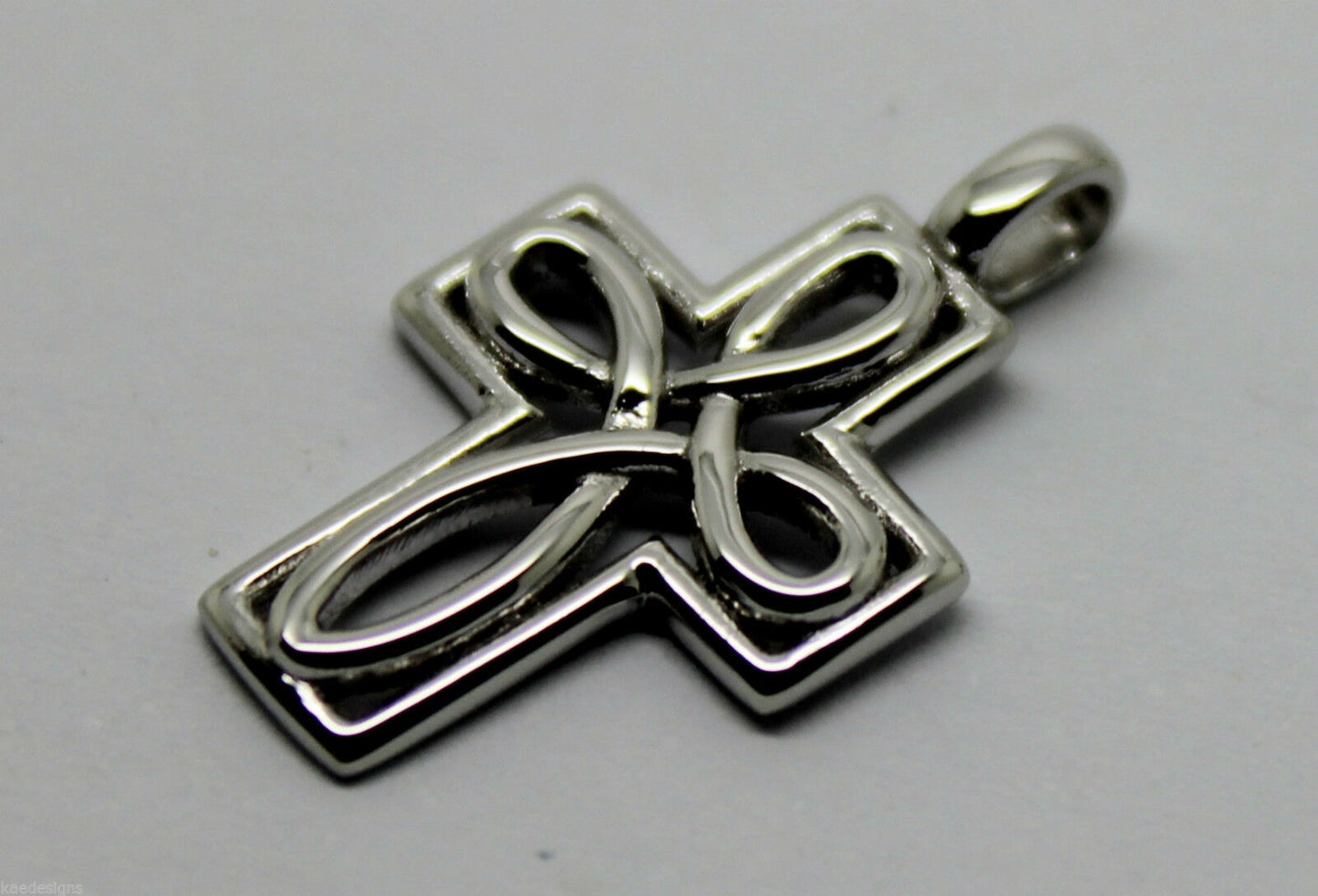 Kaedesigns, Genuine Sterling Silver 925 Celtic Cross Pendant Charm + 50cm Chain