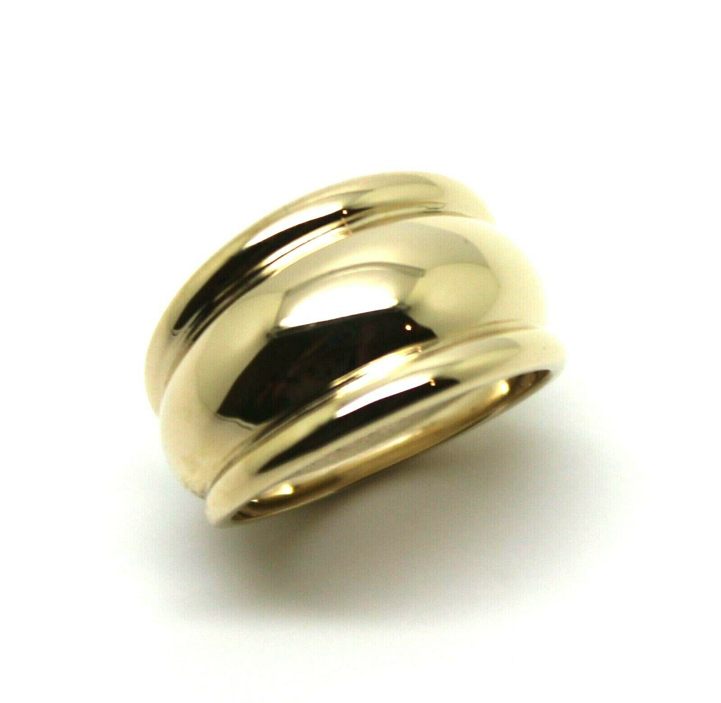 Size P / 7 1/2 9K 9Ct Yellow, Rose or White Gold Heavy Solid Extra Large 13mm Dome Ring