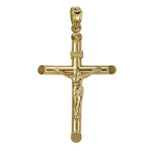 Genuine Hollow 9ct 9K Yellow Gold Cross Pendant 28mm x 20mm
