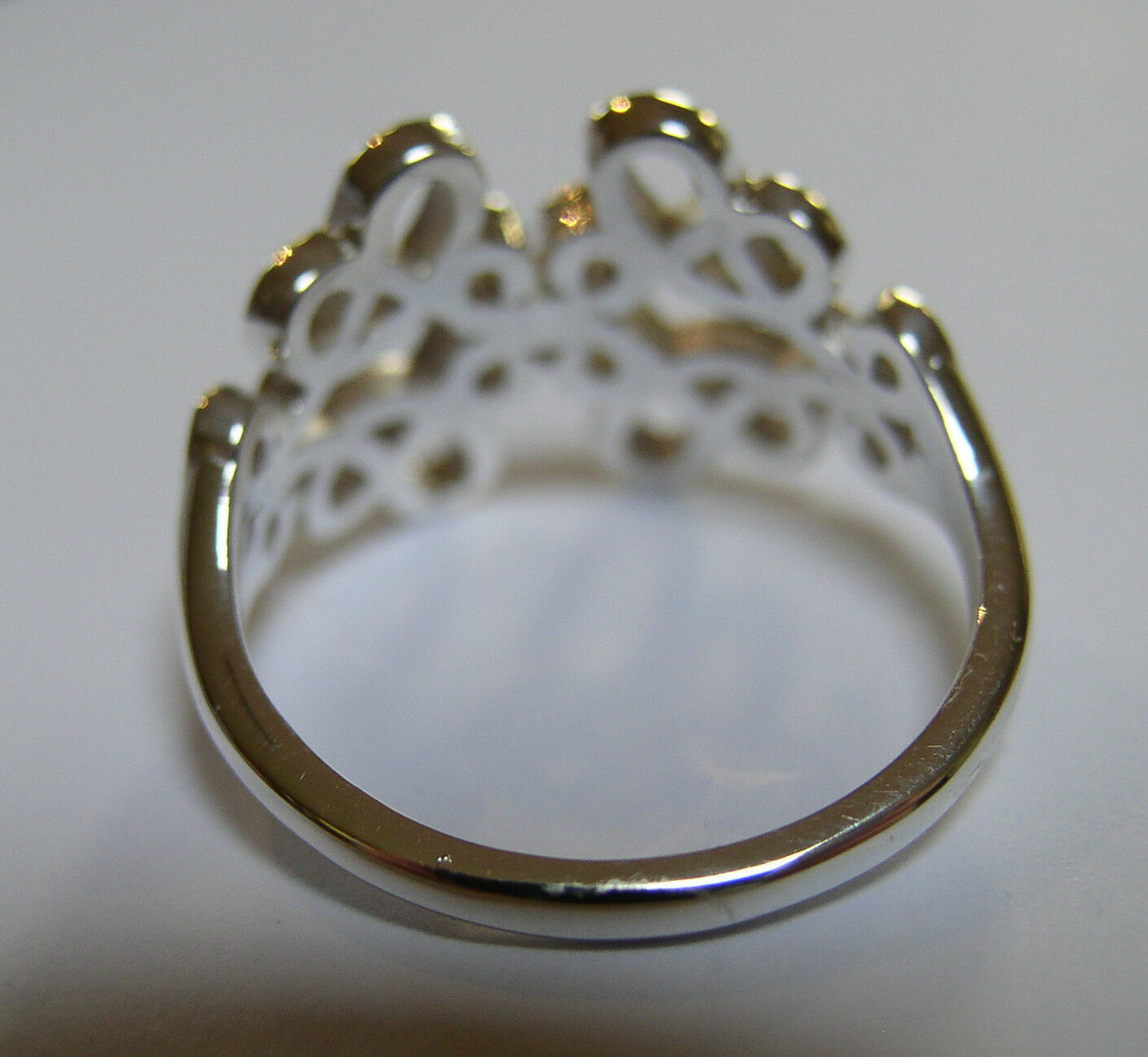 Solid New Genuine 9ct 9kt White Gold Hallmarked 375 Fancy Celtic Swirl Ring 421