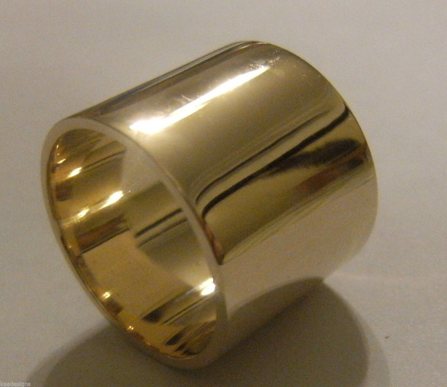 Size M, Heavy Genuine 9kt 9ct Yellow, Rose or White Gold / 375, Full Solid 15mm Extra Wide Band Ring