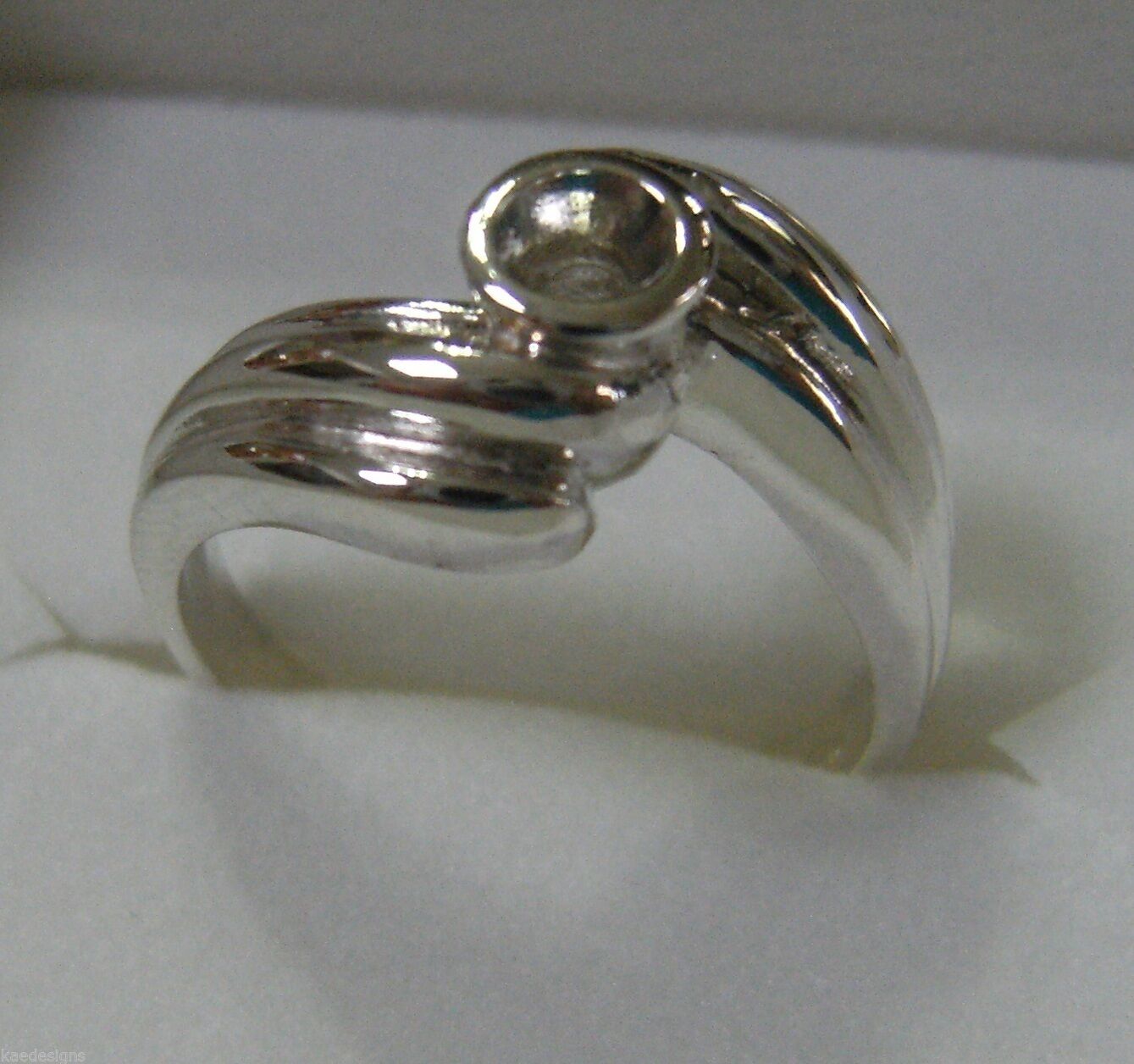 KAEDESIGNS, SOLID STERLING SILVER RING- ring only setting & stone not included