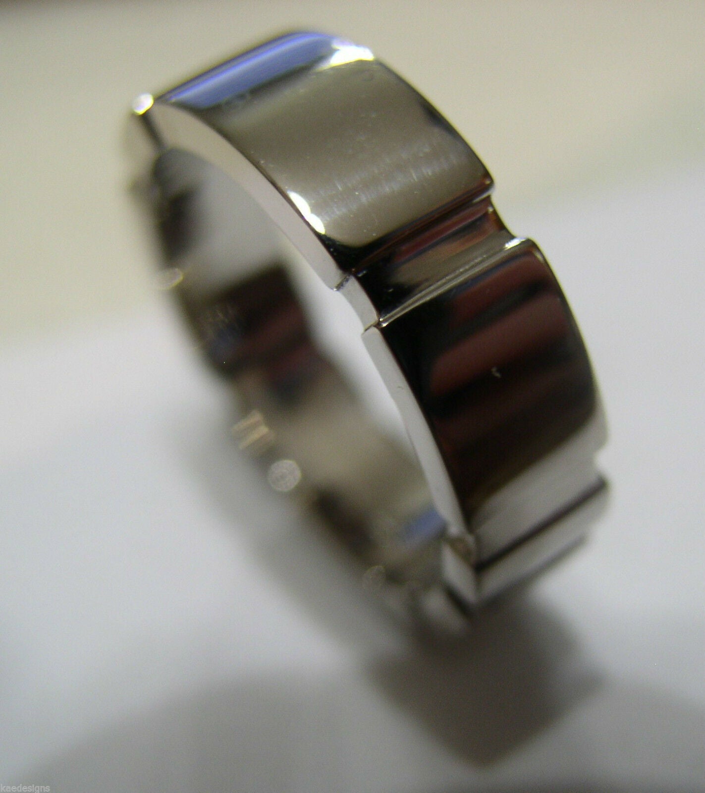 Genuine 18ct 750 Hallmarked 750 Heavy White Gold Full Solid Mens Wedding Band