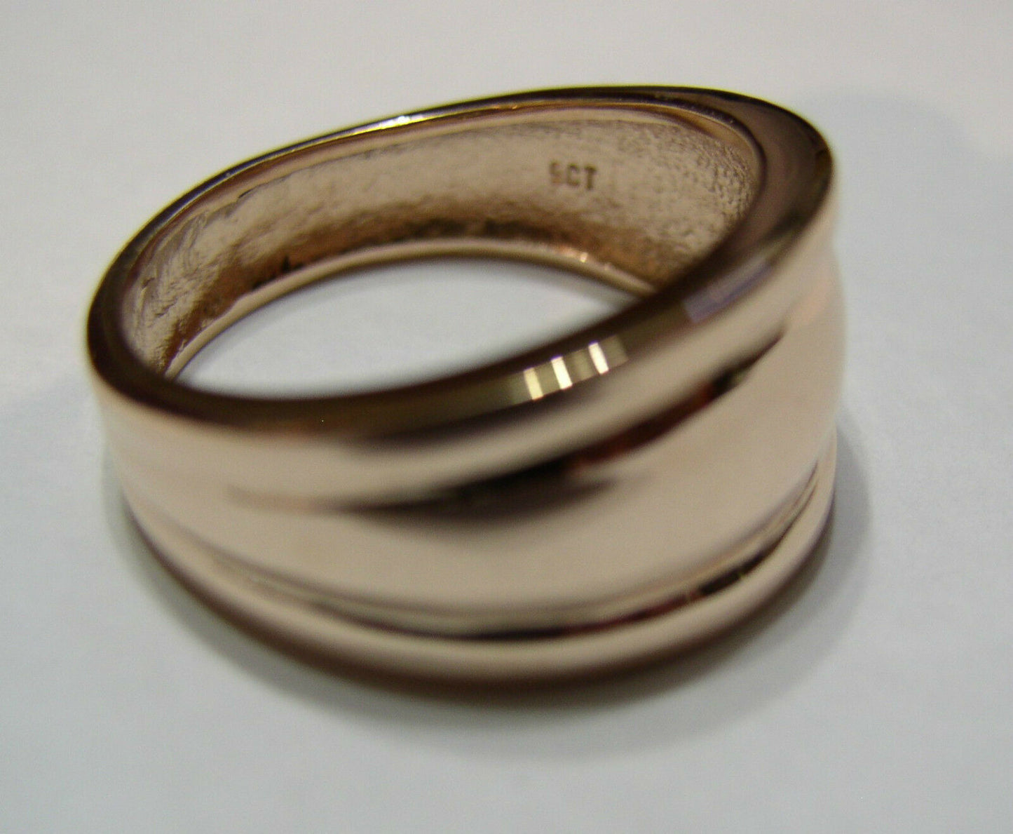 Size L Kaedesigns, 9ct 9kt Full Solid Yellow, Rose or White Gold Thick Dome Ring 12mm Wide