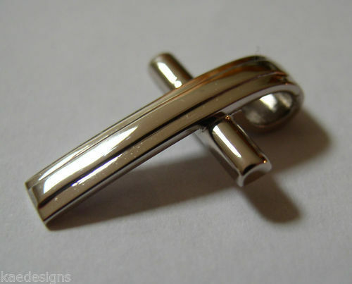 New Genuine Solid 18ct Hallmarked 750 White Gold Modern Cross Pendant