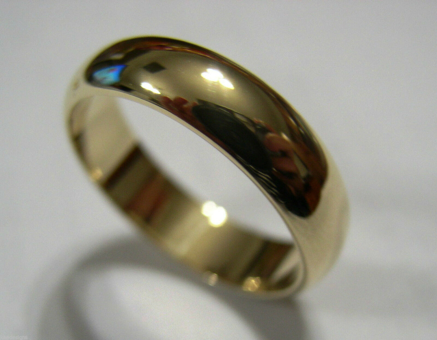 Kaedesigns Genuine Solid 9ct 9Kt Yellow, Rose or White Gold Wedding Band Ring Size X 6mm Wide