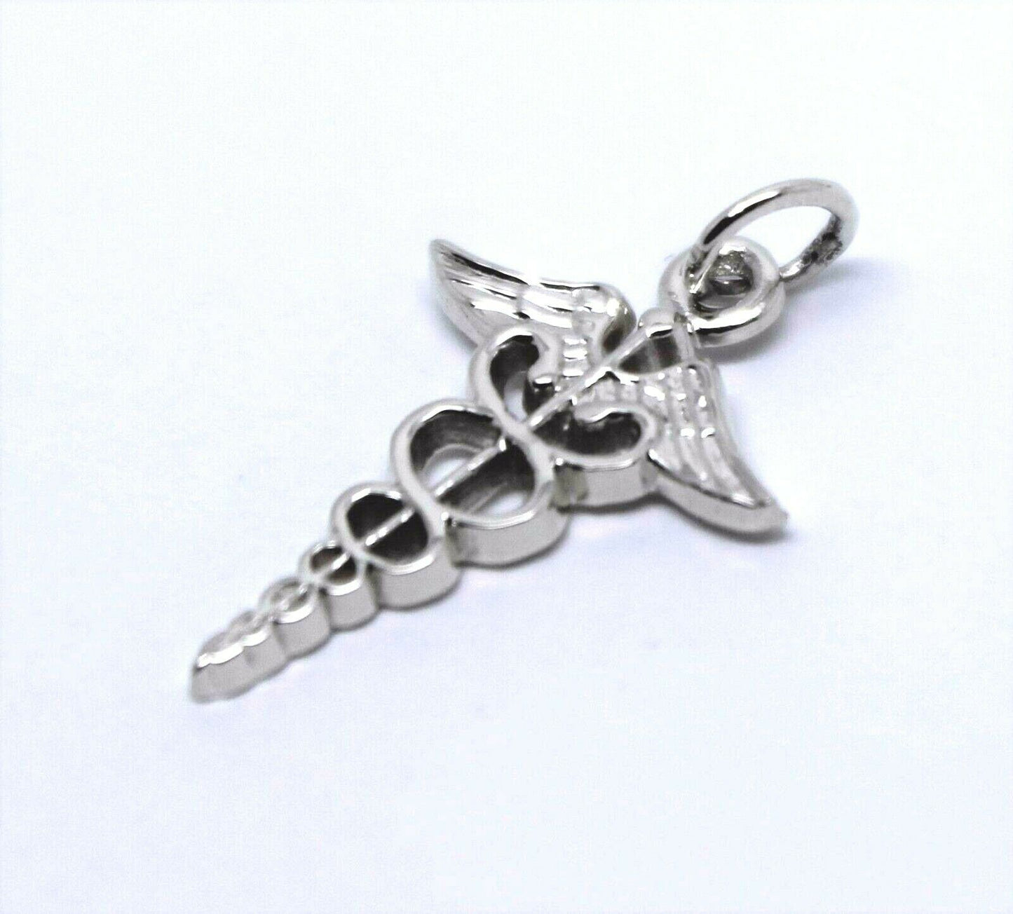 Genuine 9ct Yellow or Rose or White Gold or Silver Small Serpent Medical Alert pendant