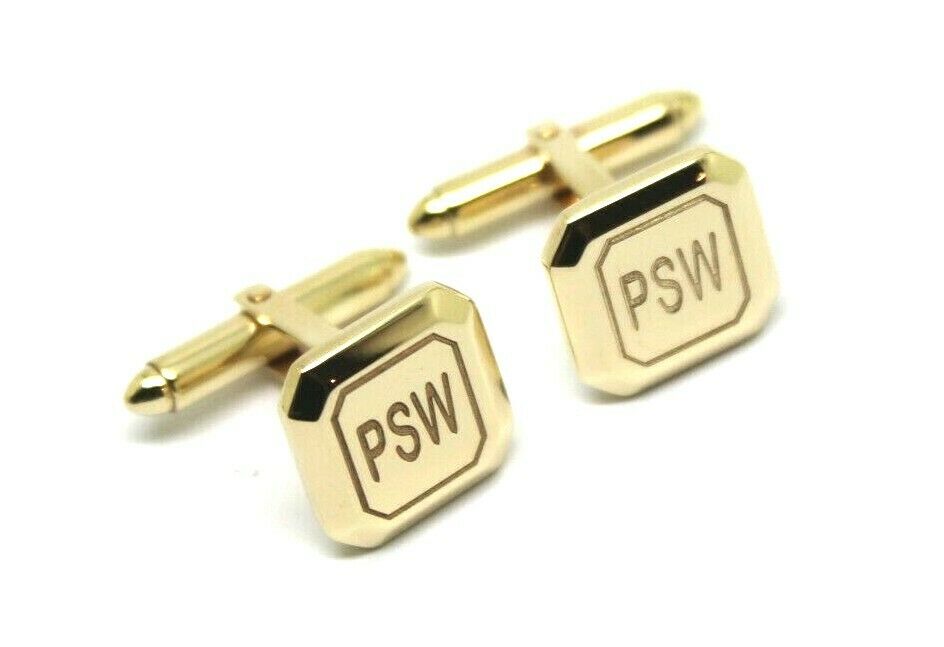 Genuine 9ct 9K Custom Made Heavy Cufflinks Yellow Gold Full Solid