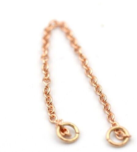 Genuine 9ct Yellow, Rose or White Gold or Sterling Silver or GP Belcher Safety Chain Polished for bracelet