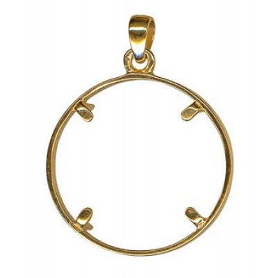 Genuine 9ct 9k Yellow Gold Full Sovereign Plain Coin Frame