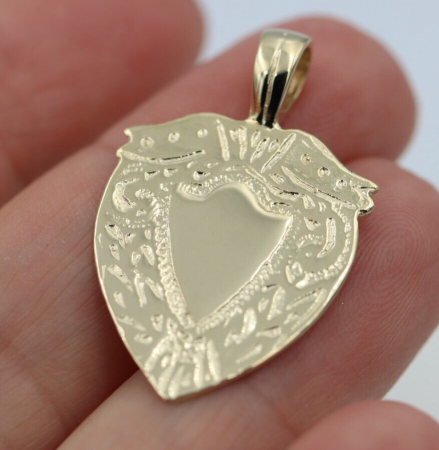 White gold best sale engraved pendant