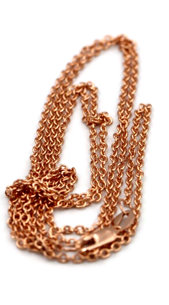Belcher Chain Solid Rose Gold Necklace Genuine 9ct Rose Gold