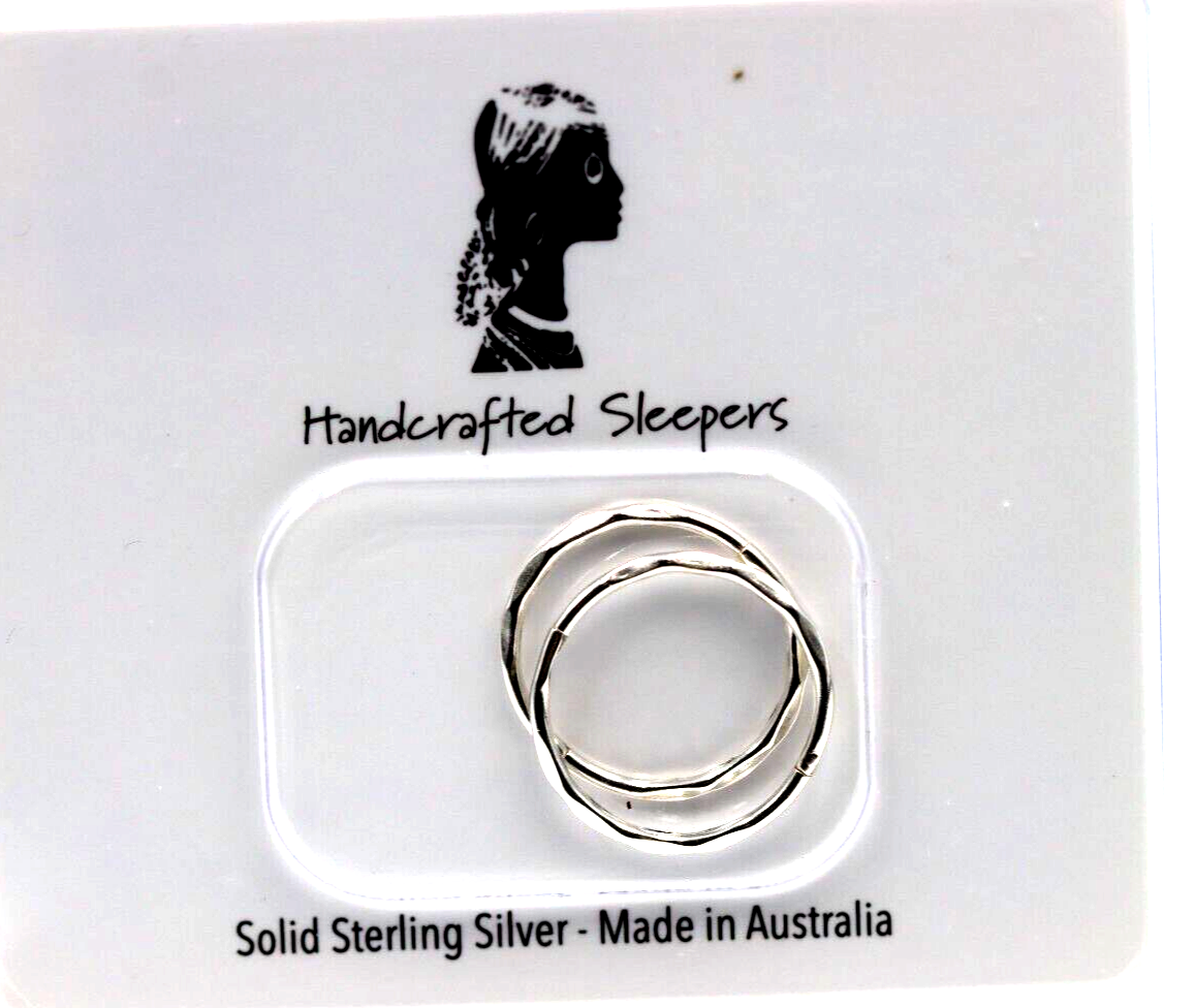Sterling Silver Sleepers Facet Hinged Earrings 16mm Kaedesigns