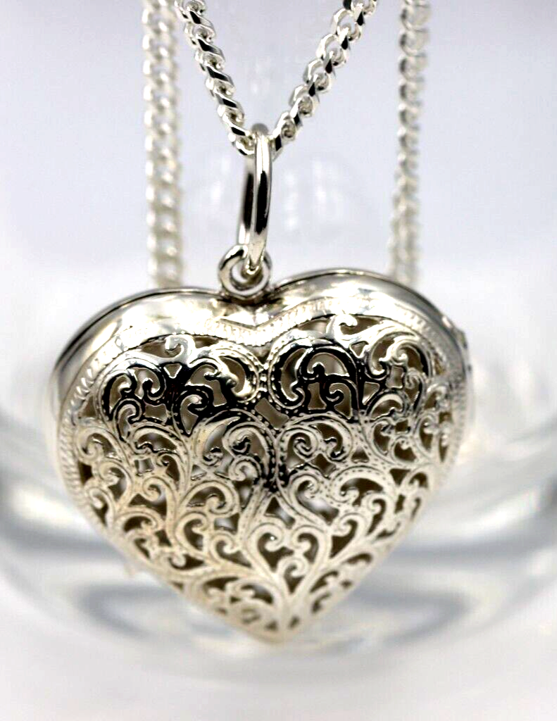 925 Heart Locket Pendant 2024 Necklace