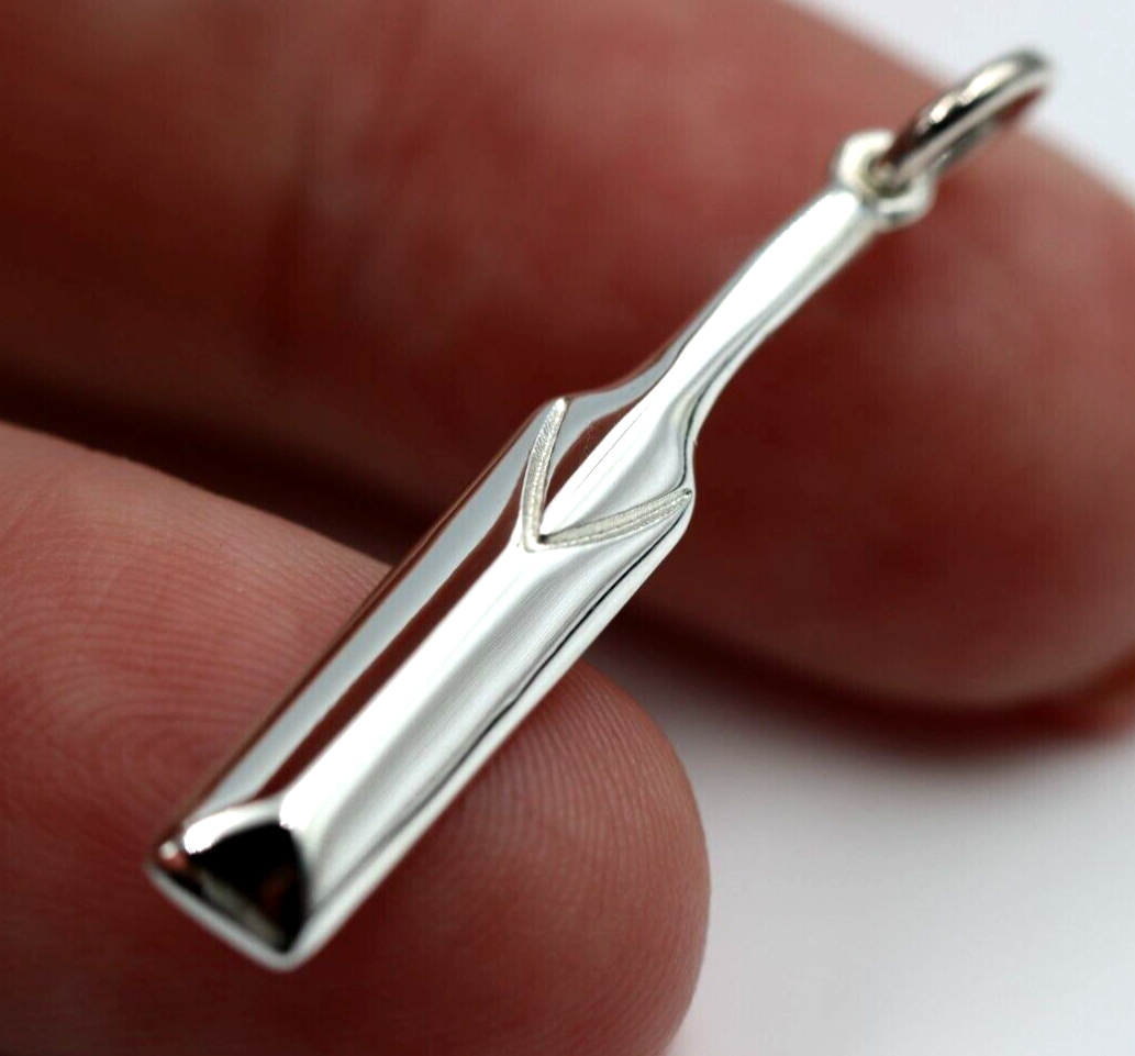 Sterling Silver 925 Solid Medium Large Size Cricket Bat Pendant Char Kaedesigns Jewellery