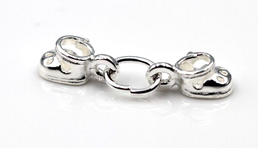 Genuine Sterling Silver 925 Baby Booties Charm / pendant