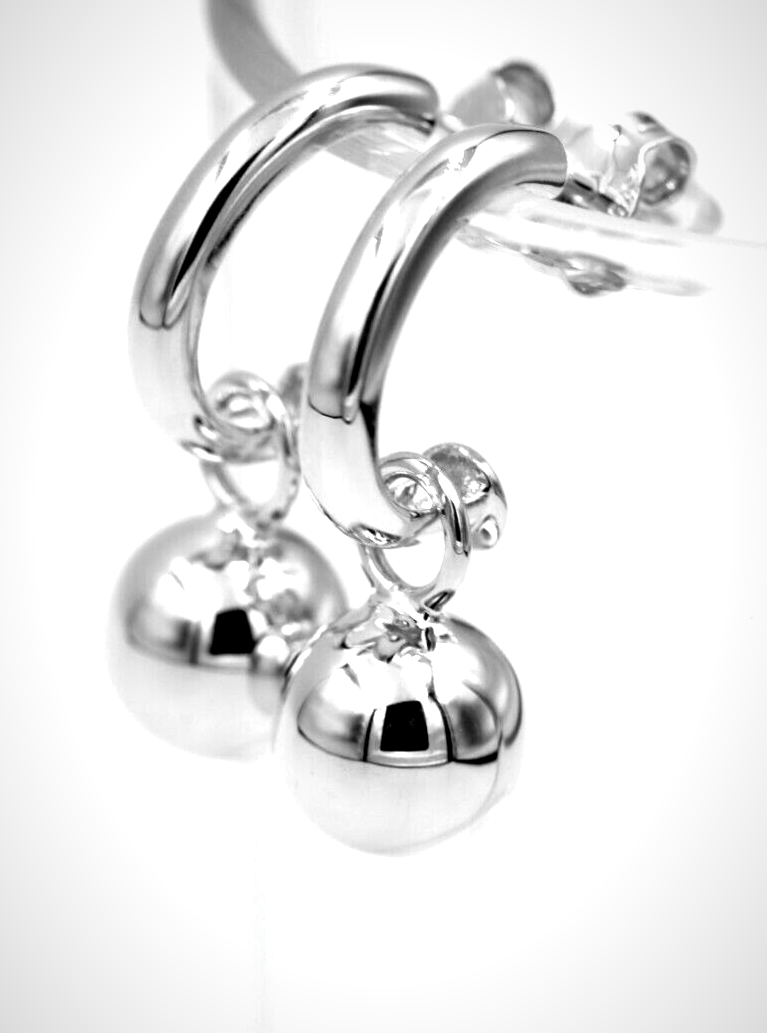 Genuine 9ct 9k 375 Yellow, Rose or White Gold 10mm Ball Euro Ball Hook Stud Earrings