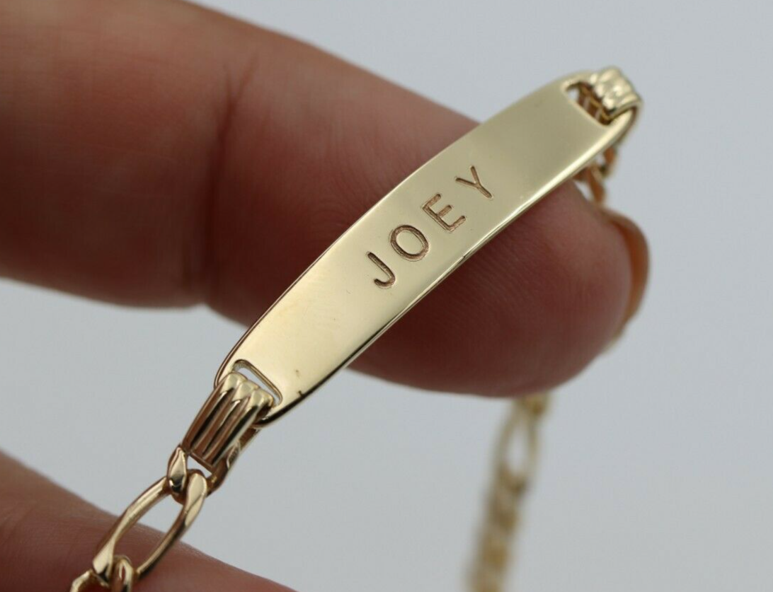 9ct gold 2024 name bracelet