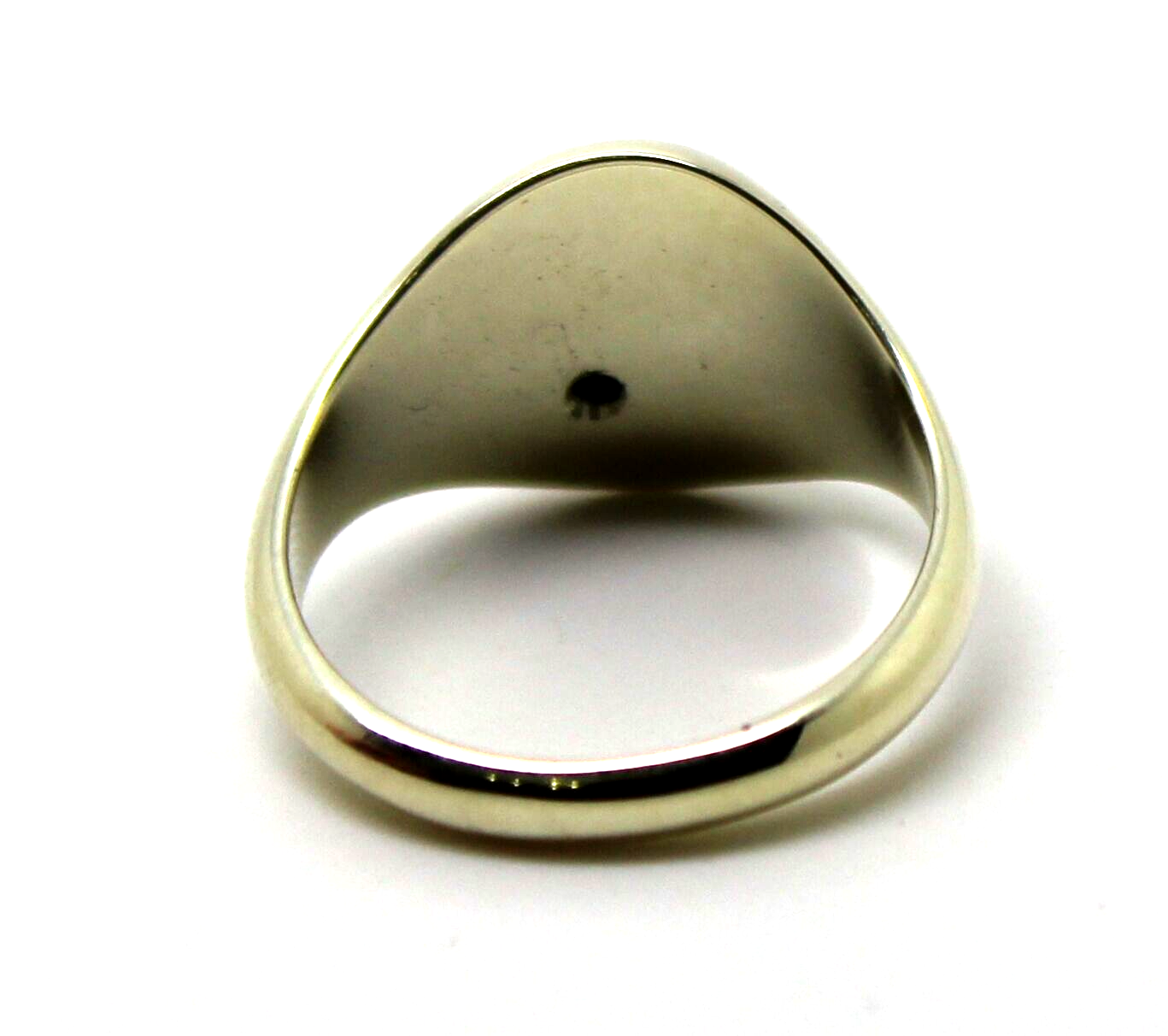 Genuine Size Q / 8 - 9ct 9k Yellow, Rose or White Gold Oval Signet Ring Size Q set with Black Australian Blue Sapphire